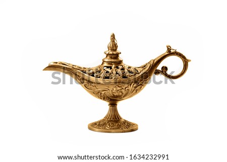 Vintage lamps, ancient lamp isolated on white background Royalty-Free Stock Photo #1634232991