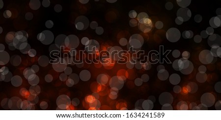 Dark Orange vector template with circles. Colorful illustration with gradient dots in nature style. Design for your commercials.