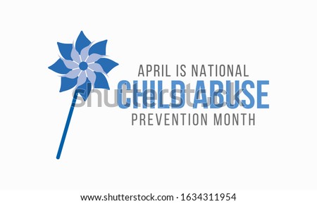 Vector illustration on the theme of National Child abuse prevention and awareness month of April. Royalty-Free Stock Photo #1634311954