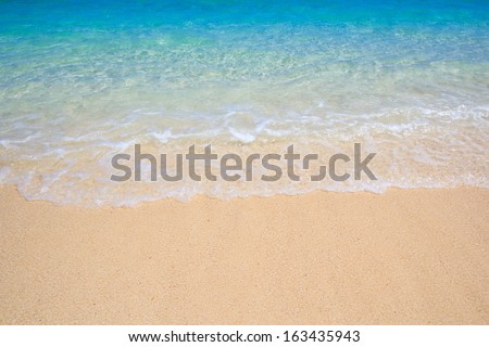 Tropical beach and Wave in Andaman Sea asia Thailand 