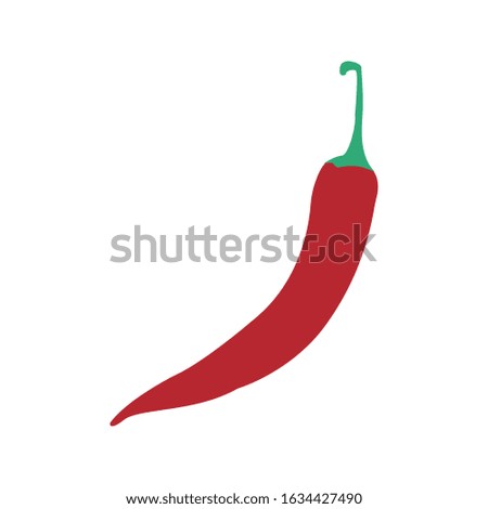 spicy pepper strong
 vegetables vector illustration isolated on a white background