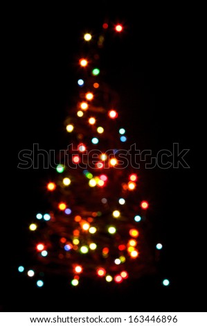 Silhouette of Christmas tree