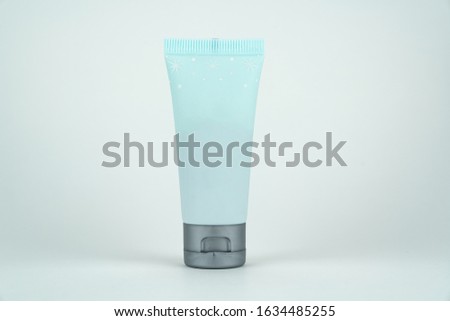 Empty shampoo bottle without logo