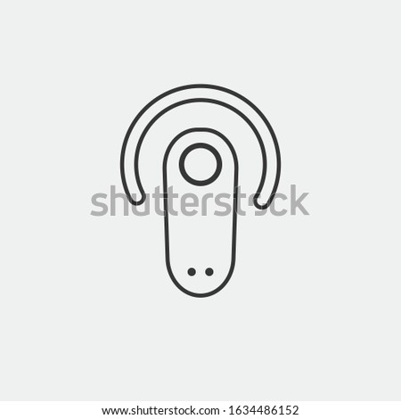 Wireless ear pod vector icon earphone