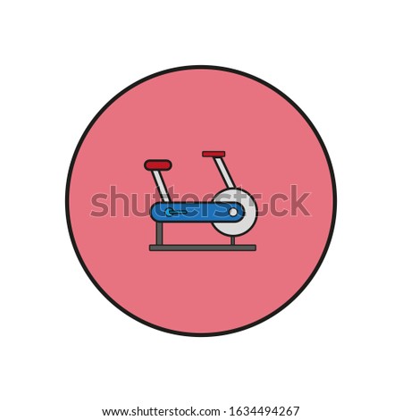 vector icon, gym static bike