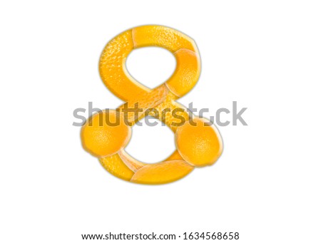 Figure 8 made up of oranges 