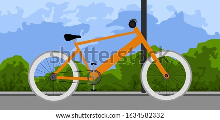 Isolated bicycle. Healthy lifestyle. Sports - Vector illustration