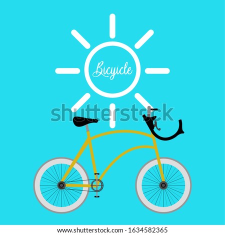 Isolated bicycle. Healthy lifestyle. Sports - Vector illustration