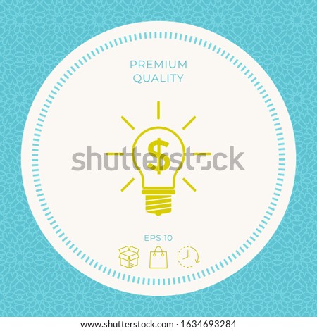 Light bulb with dollar symbol business concept. Graphic elements for your design