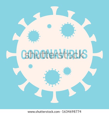 Close up of oronavirus cell on poster illustration