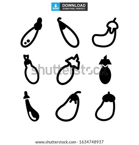 eggplant icon or logo isolated sign symbol vector illustration - Collection of high quality black style vector icons
