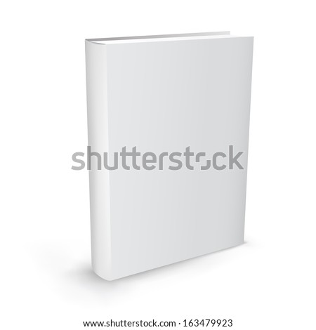The white realistic book isolated on the white background