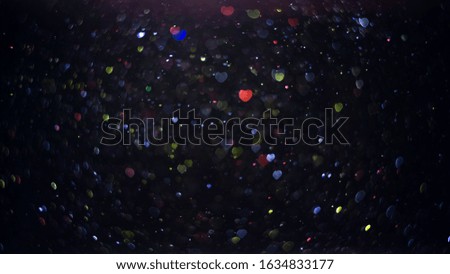 Valentine's day abstract background, heart shape bokeh