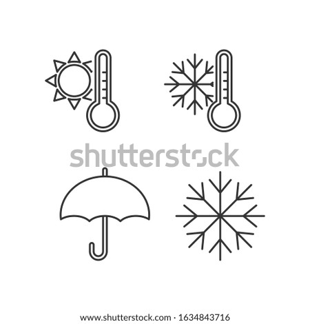 Weather icon set on white background. Element for web design