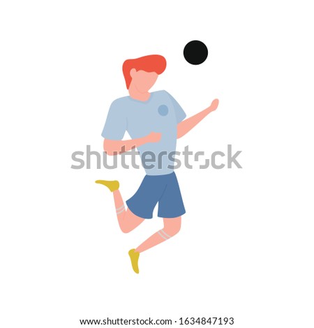 Football soccer player Flat illustration vector