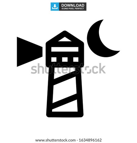 lighthouse icon or logo isolated sign symbol vector illustration - high quality black style vector icons
