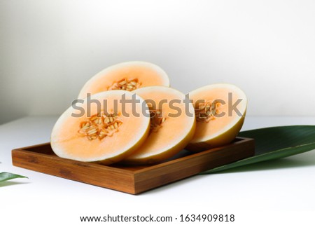 Fresh yellow melon with delicious taste in every season