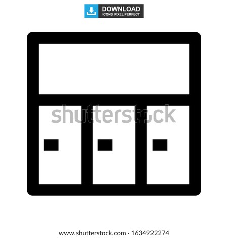 cabinet icon or logo isolated sign symbol vector illustration - high quality black style vector icons
