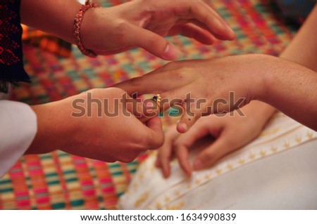 Dowry in Thai traditional Wedding