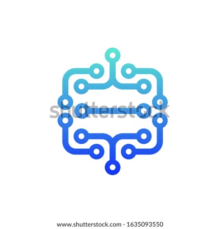 connection data logo modern sign template