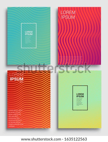 Minimal covers design. Geometric halftone gradients. Vector illustration of bright color abstract pattern background with line gradient texture for minimal dynamic cover design.