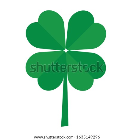 Four Leaf Clover with green color for your luck