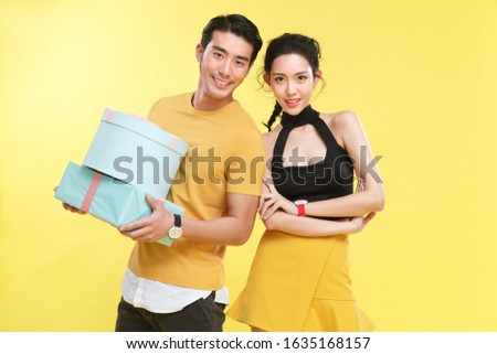 Portrait of young man and young woman