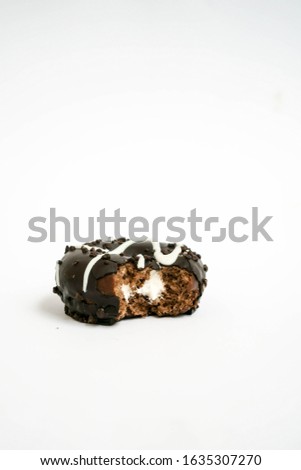 chocolate donut on a white background