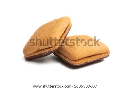 cookies with jam isolated on a white background