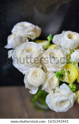 bouquet of fresh ranunculus, the most beautiful flower in the collection