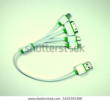 multi-purpose cable with different charging tips