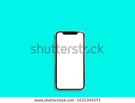 premium smartphone  with space for text or image placed in an isolated background.