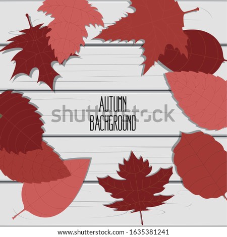 Leaves pattern. Foliage wallpaper. Autumn background illustration - Vector