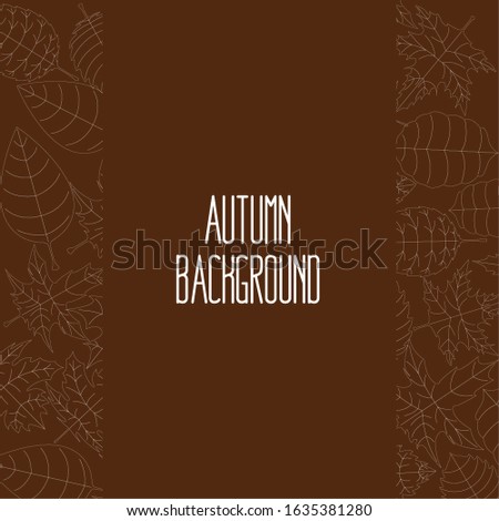 Leaves pattern. Foliage wallpaper. Autumn background illustration - Vector