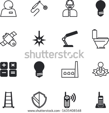 technology vector icon set such as: radio, inspiration, tower, temelin, success, security, chemical, led, drawing, portable, master, lab, chemistry, professor, workman, test, microscope, accounting