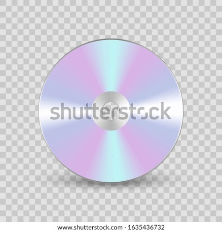 CD compact disc. Realistic compact disk. Music CD template