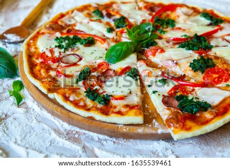 Italian Pizza Restaurant Menu.Delicious healthy food. European cuisine. 