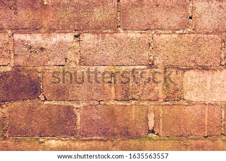 rustic concrete wall background.gray cement block wall for wallpaper.old stained bricks wall horizontal