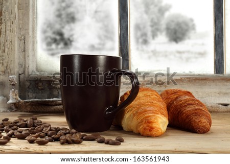 mug and croissants 
