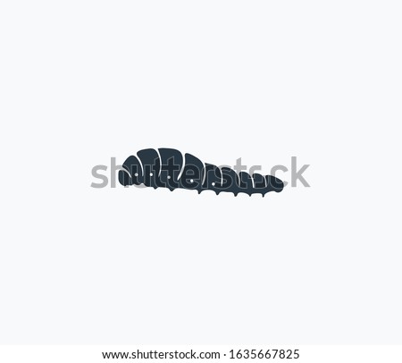 Caterpillar icon isolated on clean background. Caterpillar icon concept drawing icon in modern style. Vector illustration for your web mobile logo app UI design.