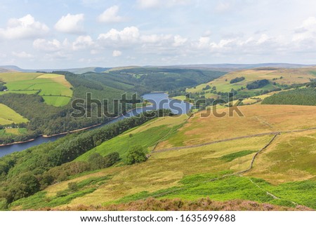 A Spectacular View over Ladybower Reservoir in the Peak District National Park in Derbyshire, UK Royalty-Free Stock Photo #1635699688