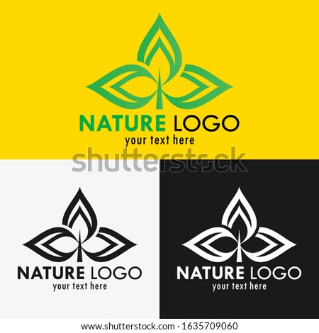Green Leaf Logo Design Template. Health icon. Natural leaf icon. Vector illustration