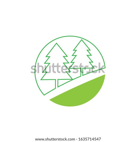 cedar tree icon logo vector