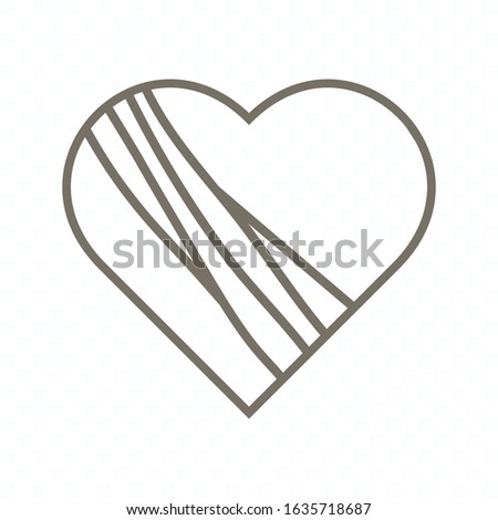broken heart icon. heart bandaged icon. heart icon with white background. Vector illustration of love