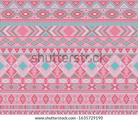 Peruvian american indian pattern tribal ethnic motifs geometric seamless background. Modern native american tribal motifs clothing fabric ethnic traditional design. Navajo symbols clothes print.