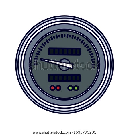 car speed meter icon over white background, vector illustration