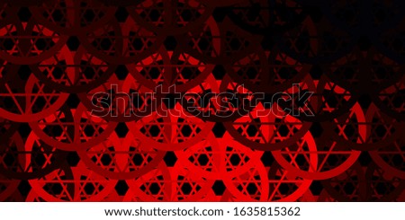 Dark Orange vector texture with religion symbols. Colorful vintage illustration with gradient alchemy shapes. Simple design for occult depiction.