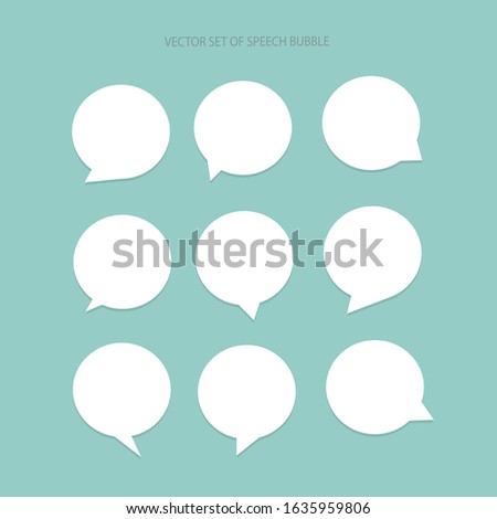 CUTE PASTEL BUBBLE SPEECH SET FOR TEXT, QUESTION, STICKER, THINKING, IDEA IN MODERN STYLE. GRAPHIC ILLUSTRATION VECTOR CAN USE FOR  ICON OR BACKGROUND
