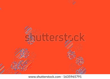 Light Blue, Red vector backdrop with dots. Blurred bubbles on abstract background with colorful gradient. Pattern for ads, leaflets.