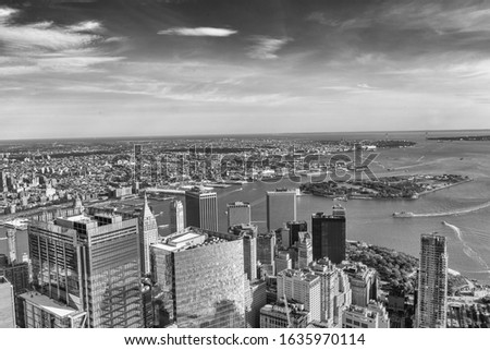Manhattan Upper Bay, aerial view.
